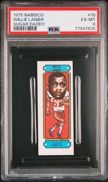 1975 Nabisco Sugar Daddy Willie Lanier #10 card image