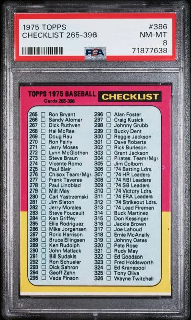 1975 Topps 265-396 #386 card image