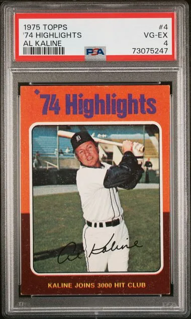 1975 Topps Al Kaline 74 Highlights #4 card image
