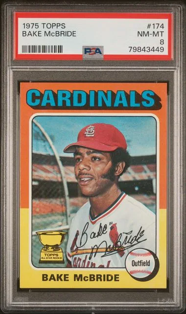 1975 Topps Bake Mcbride #174 card image