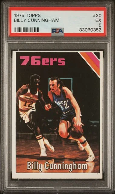 1975 Topps Billy Cunningham #20 card image