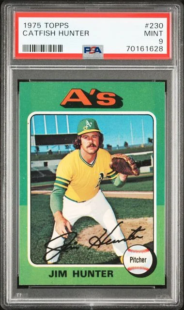 1975 Topps Catfish Hunter #230 card image