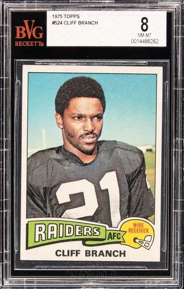 1975 Topps Cliff Branch #524 card image