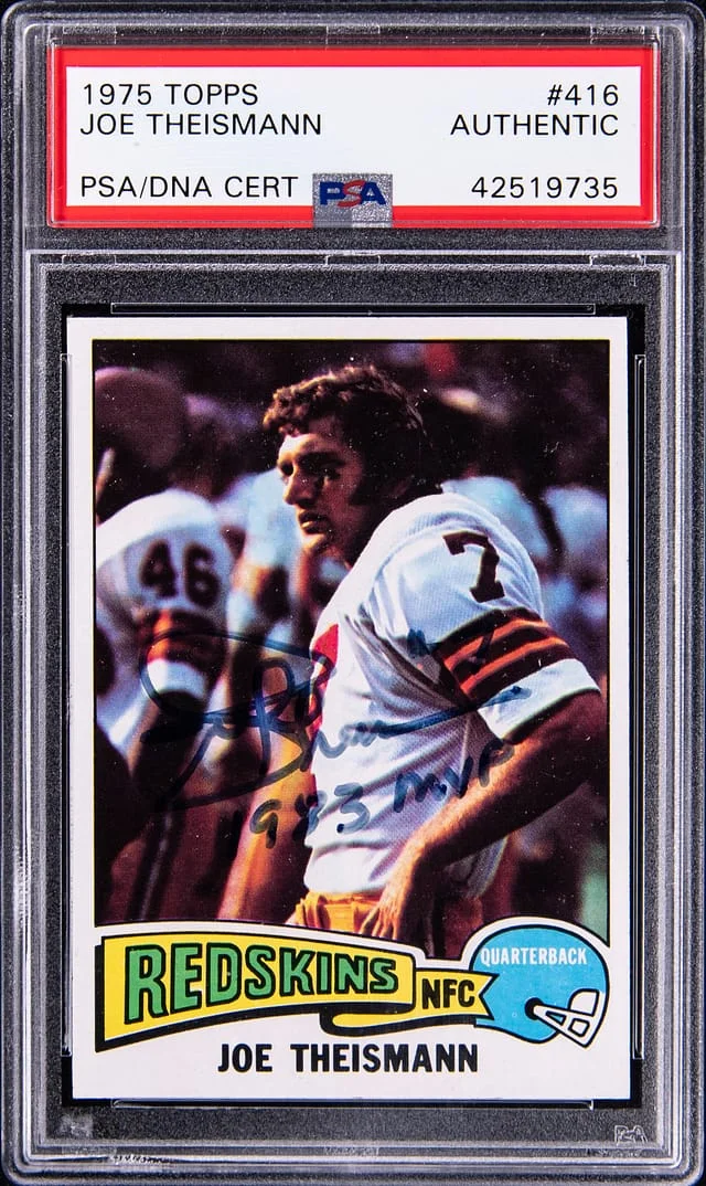 1975 Topps Joe Theismann #415 card image