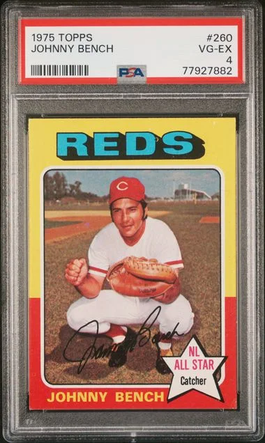 1975 Topps Johnny Bench #260 card image