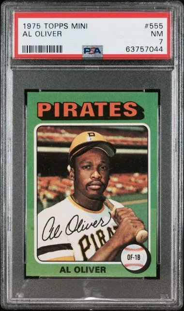 1975 Topps Mini Al Oliver #555 card image