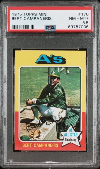1975 Topps Mini Bert Campaneris #170 card image