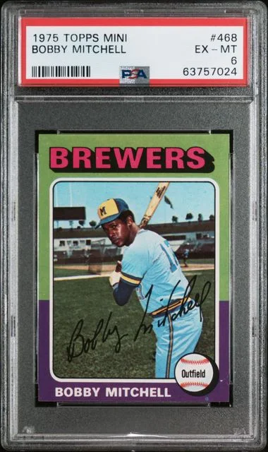 1975 Topps Mini Bobby Mitchell #468 card image