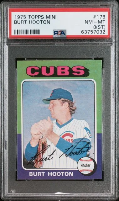 1975 Topps Mini Burt Hooton #176 card image