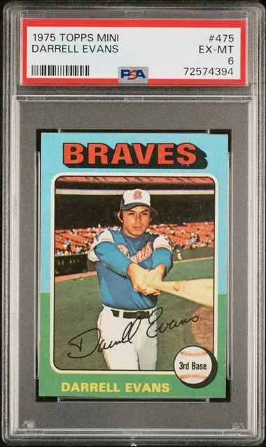 1975 Topps Mini Darrell Evans #475 card image