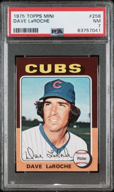 1975 Topps Mini Dave Laroche #258 card image
