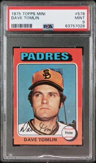 1975 Topps Mini Dave Tomlin #578 card image