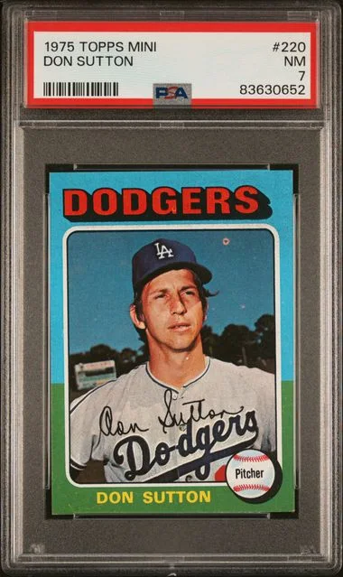 1975 Topps Mini Don Sutton #220 card image
