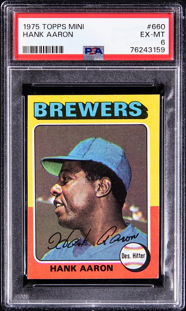 1975 Topps Mini Hank Aaron #660 card image