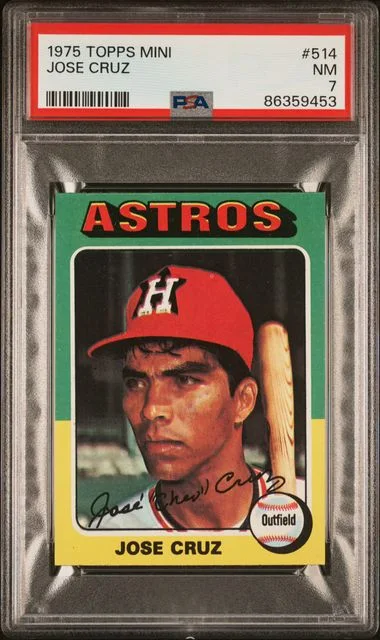 1975 Topps Mini Jose Cruz #514 card image