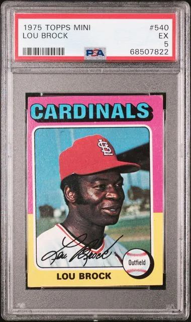 1975 Topps Mini Lou Brock #540 card image
