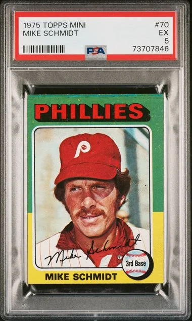 1975 Topps Mini Mike Schmidt #70 card image