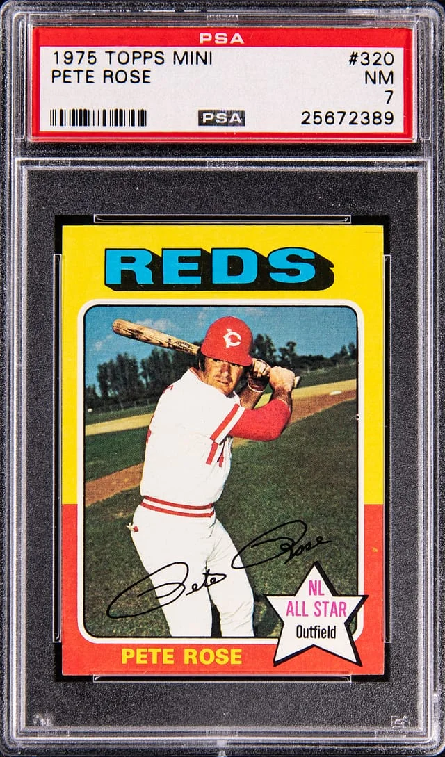 1975 Topps Mini Pete Rose #320 card image