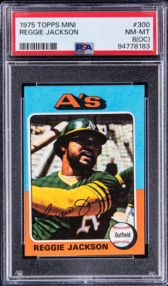 1975 Topps Mini Reggie Jackson #300 card image