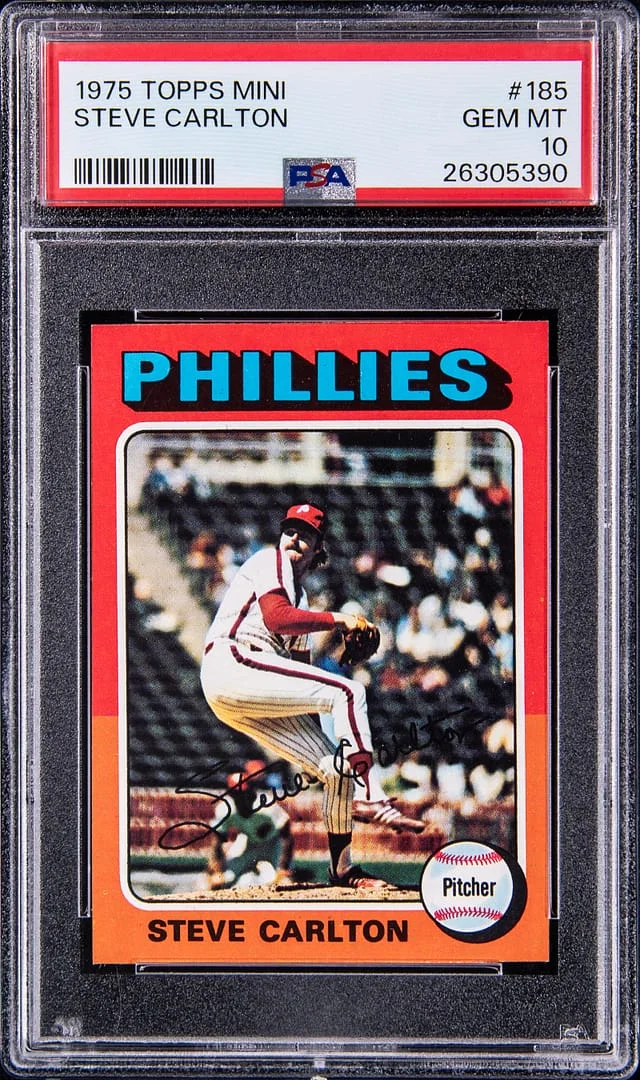 1975 Topps Mini Steve Carlton #185 card image
