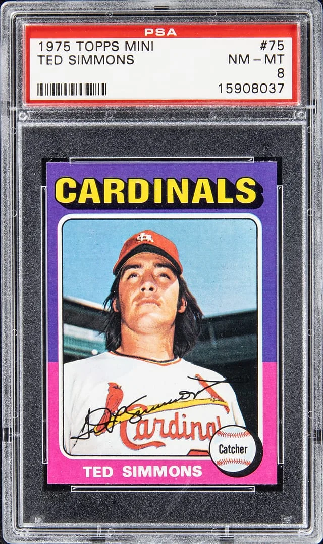 1975 Topps Mini Ted Simmons #75 card image