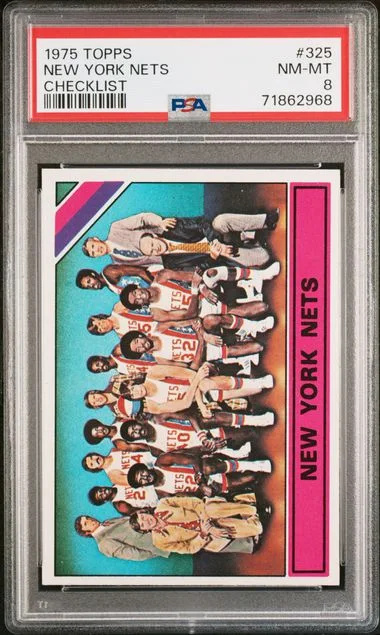 1975 Topps New York Nets Checklist #325 card image
