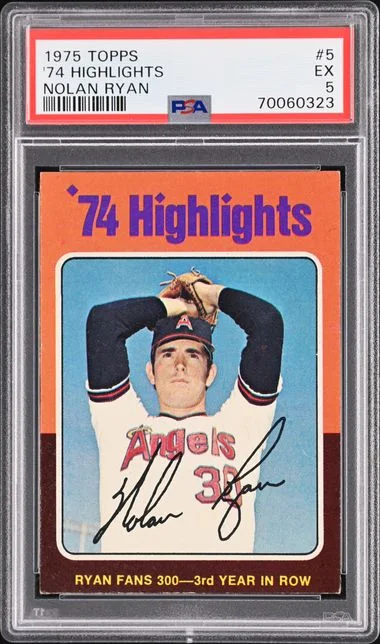1975 Topps Nolan Ryan 74 Highlights #5 card image