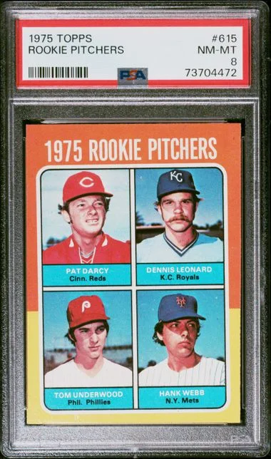 1975 Topps P.Darcy/D.Leonard/T.Underwood/H.Webb Pitchers #615 card image