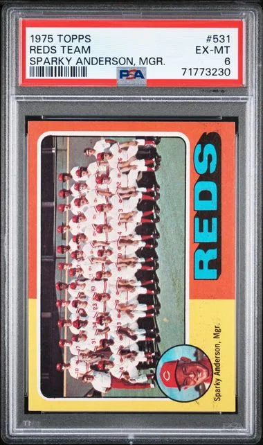 1975 Topps Reds Team/Sparky Anderson, Manager #531 card image