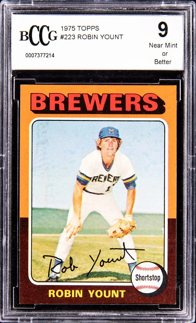 1975 Topps Robin Yount - BCCG NM 9 #223 card image