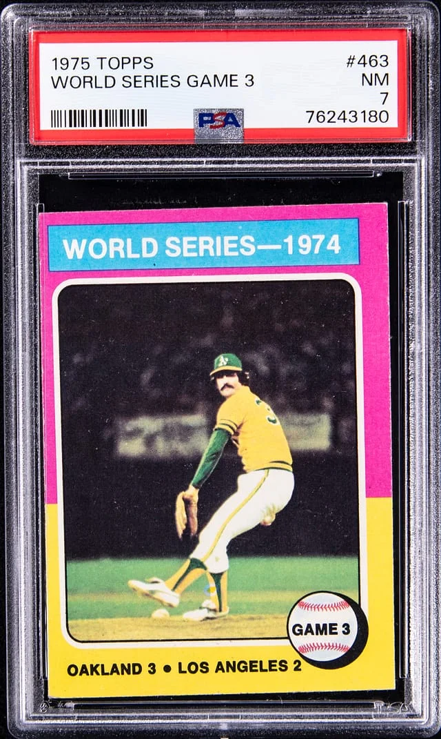 1975 Topps Rollie Fingers World Series Game 3 #463 card image