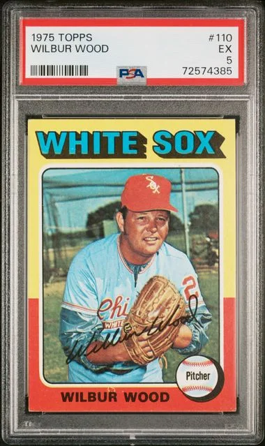1975 Topps Wilbur Wood #110 card image