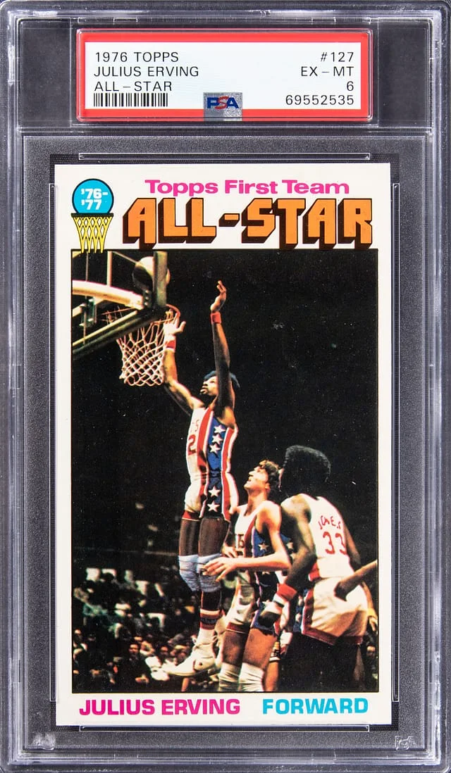 1976-77 Topps Julius Erving All-Star #127 card image