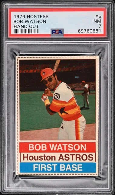 1976 Hostess Hand Cut Bob Watson #5 card image