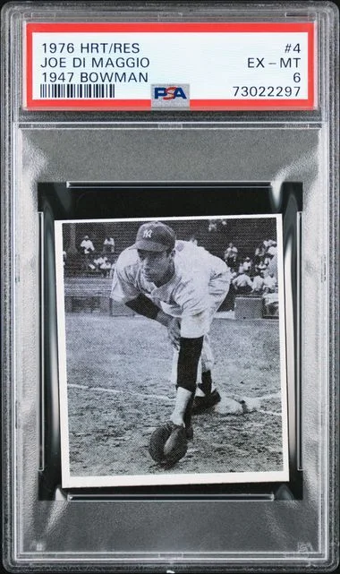 1976 Hrt/Res 1947 Bowman Joe Di Maggio #4 card image