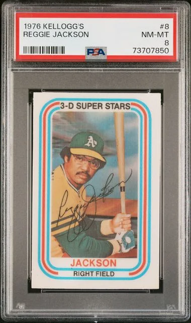 1976 Kellogg's Reggie Jackson #8 card image