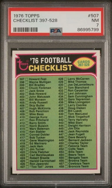 1976 Topps 397-528 #507 card image