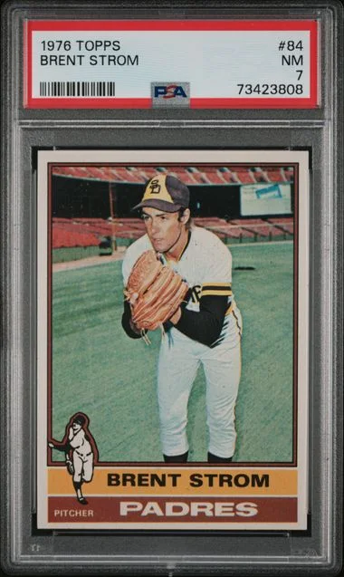 1976 Topps Brent Strom #84 card image