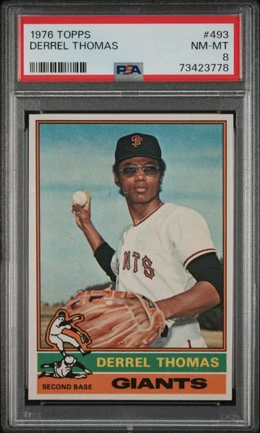 1976 Topps Derrel Thomas #493 card image