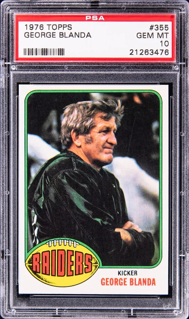 1976 Topps George Blanda #355 card image