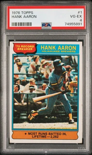 1976 Topps Hank Aaron Record Breaker #1 card image