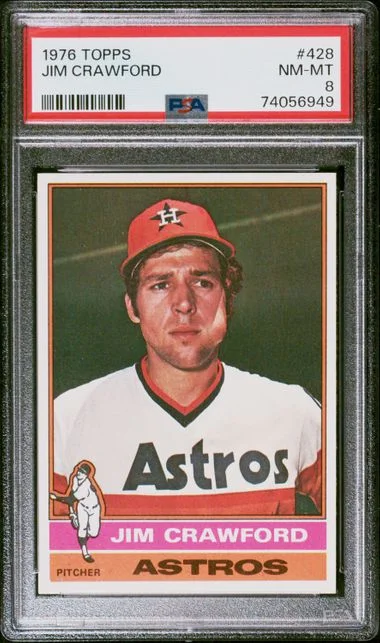 1976 Topps Jim Crawford #428 card image