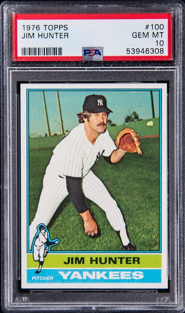 1976 Topps Jim Hunter #100 card image