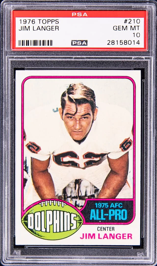 1976 Topps Jim Langer #210 card image