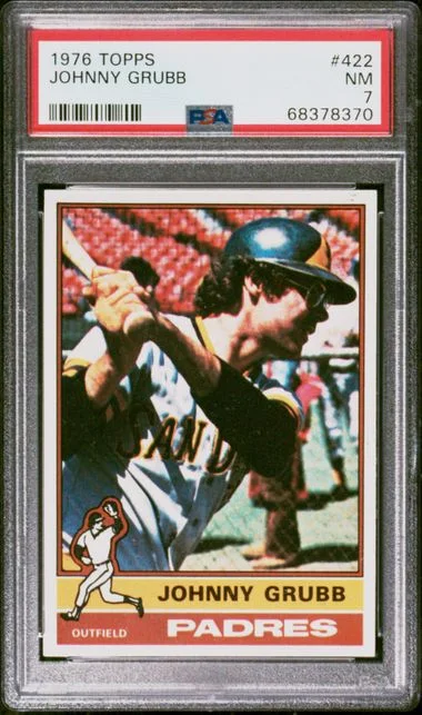 1976 Topps Johnny Grubb #422 card image