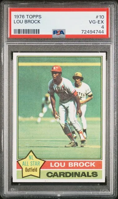 1976 Topps Lou Brock #10 card image