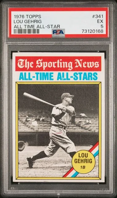 1976 Topps Lou Gehrig All Time All-Star #341 card image