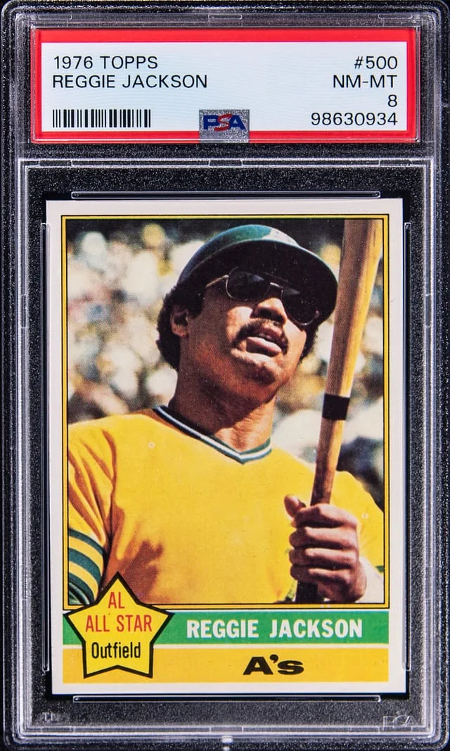 1976 Topps Reggie Jackson #500 card image