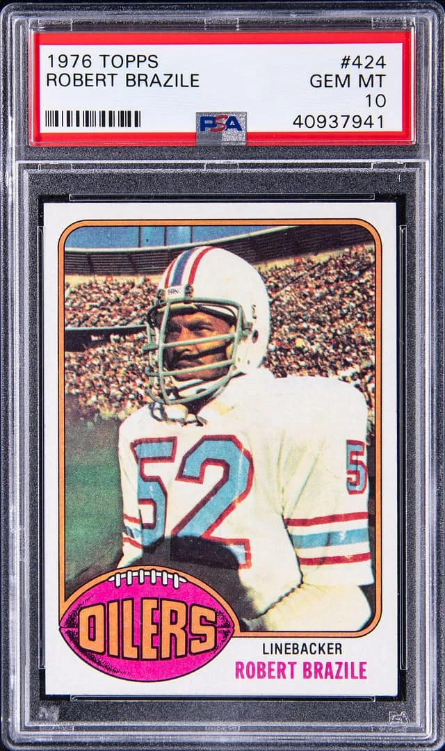 1976 Topps Robert Brazile #424 card image