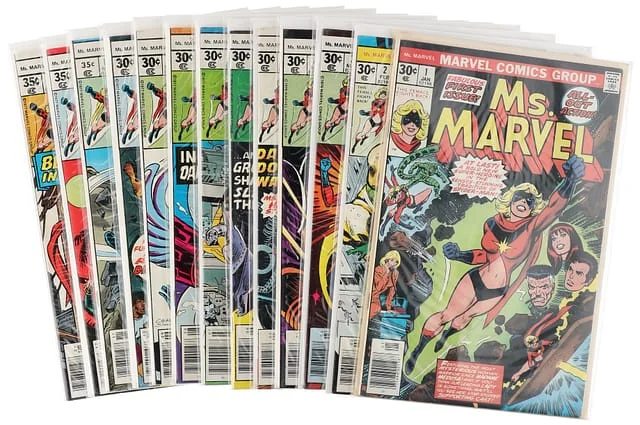 1977-78 Marvel) 13 Books - Raw Appearance of Ms. Marvel #1st card image